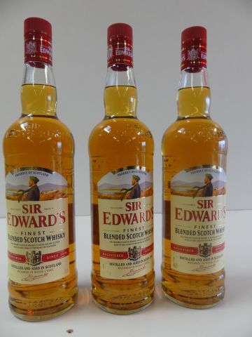 null 3 bouteilles de Whisky 100 cl Sir Edward's Finest Blended Scotland 40 % vol...