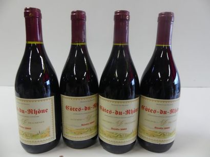 null 4 bouteilles de Côtes de Rhône, Antoine de Carnet, 2003