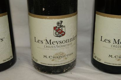 null 4 bouteilles de Crozes-Hermitage, Les Meysonniers, M. Chapoutier, 2010 (ela...