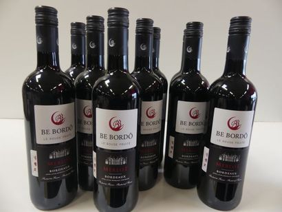 null 10 bouteilles de Bordeaux Rouge, Cépage Merlot, Be Bordô, 2015