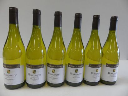 null 6 bouteilles de Bourgogne Blanc, Chardonnay Marcel de Normont, 2015