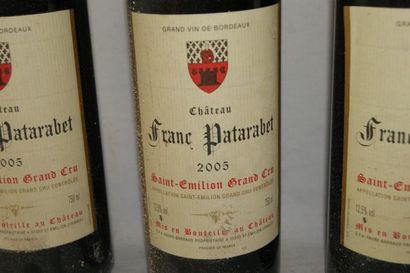 null 4 bouteilles de Saint Emilion Grand Cru, Château Franc Patarabet, 2005