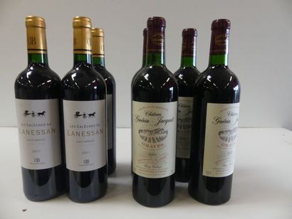 null Lot de 7 bouteilles : 3 Château Lanessan, Les Calèches de Lanessan, Haut Médoc,...