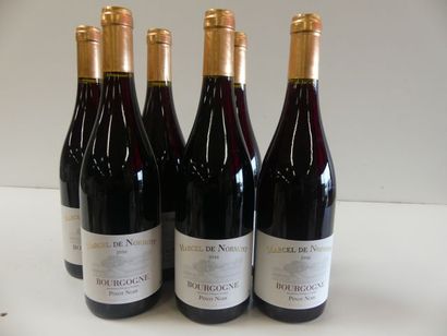 null 6 bouteilles de Bourgogne Rouge, Pinot Noir, Marcel de Normont, 2016