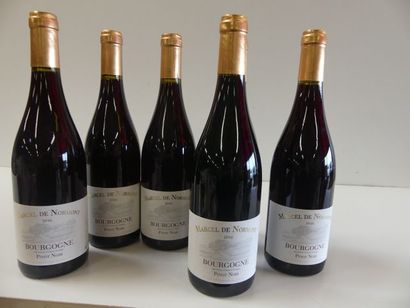 null 6 bouteilles de Bourgogne Rouge, Pinot Noir, Marcel de Normont, 2016