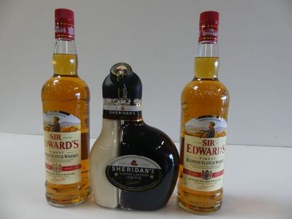 null Lot de 3 bouteilles : 1 Vieille Liqueur Sheridan's Coffee Layered Liqueur Original,...