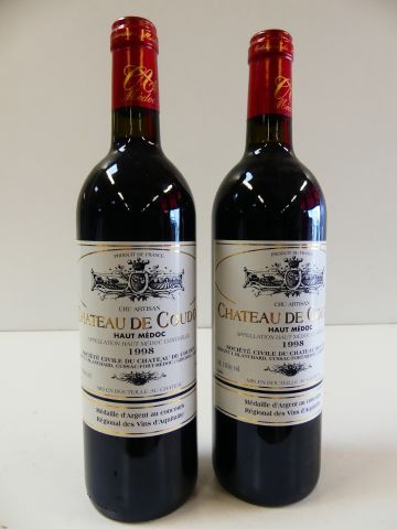 null 2 bouteilles de Château de Coudot, Haut Médoc, Cru Artisan, Médaille d'Argent,...