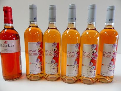 null Lot de 6 bouteilles (en l'état) : 5 Rosé Louérion, Terres d'Alliance, Sans Mill....