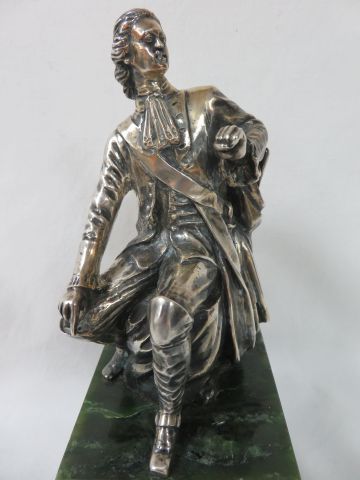 null ECOLE RUSSE DU XXE " Pierre le Grand De Russie" Sculpture en bronze à patine...