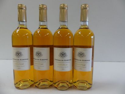 null 4 bouteilles de Liquoreux Loupiac, Château de Suberne, Vendanges Tardives, ...