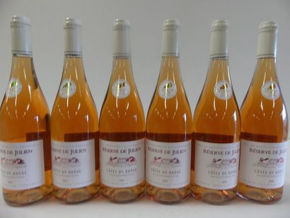 null 6 bouteilles de Côtes du Rhône Rosé, La Réserve de Julien, Récoltant à Laudun,...