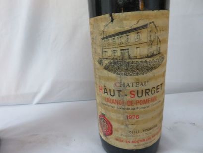 null Lot de 3 bordeaux, 1 bouteille Haut Surget Lalande Pomerol 1976, 1 bouteille...