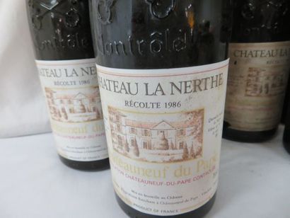 null 6 bouteilles Chateauneuf du pape, Chateau la Nerthe, 1986