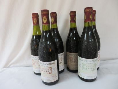 null 6 bouteilles Chateauneuf du pape, Chateau la Nerthe, 1986