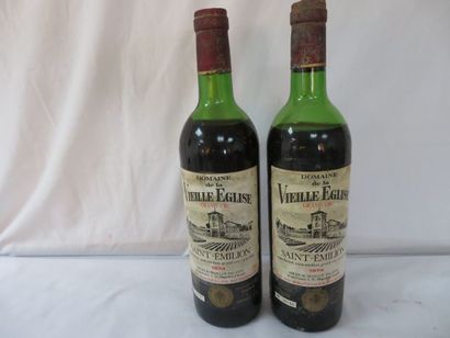 null 2 bouteilles de Saint Emilion, grand cru, Vieille Eglise, 1974