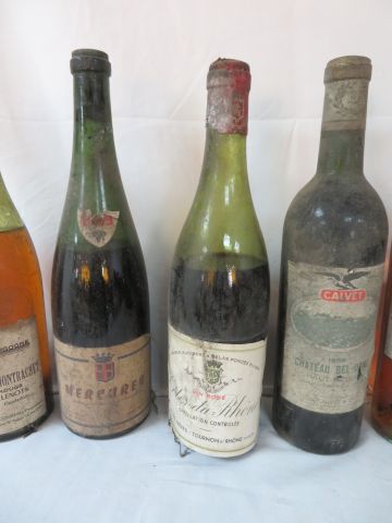 null Lot de 10 bouteilles de vins, comprenant une bouteille de Chateauneuf du Pape...