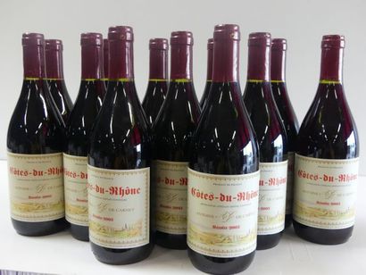 null 12 bouteilles Côtes du Rhône Antoine de Carnet 2003