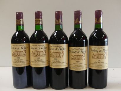 null 5 bouteilles de Château de Belcier Côtes de Castillon vieilli en barriques de...