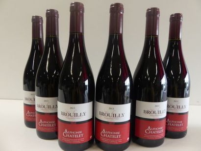 null 6 bouteilles de Brouilly Cru du Beaujolais Alphonse Chatelet 2015