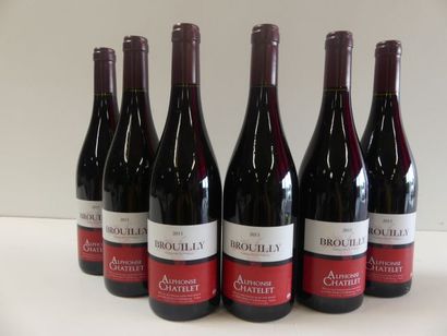 null 6 bouteilles de Brouilly Cru du Beaujolais Alphonse Chatelet 2015