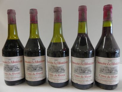 null 5 bouteilles de Domaine Le Montdesroy Côtes du Rhône 1989