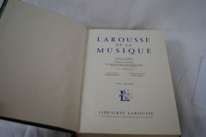 null "Larousse de la Musique", 1957. Tome 1 et 2.