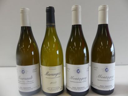 null Lot de 4 bouteilles : 1 Meursault Blanc 1er Cru Les Charmes Paul thévenin 1998...