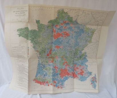 null Carte figurant les zones d'elevage de la France. Dressée par P. Vandamme. 74...