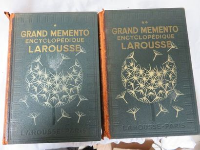 null Grand Memento Encyclopédique Larousse 2 tomes, 1937