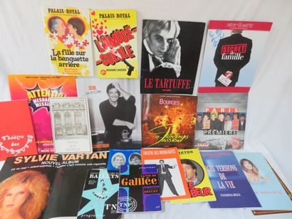 null Lot de programmes de théâtre, ballets et concerts.