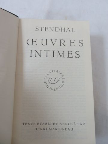 null LA PLEIADE, Stendhal "Oeuvres intimes", 1955. (ancienne édition)