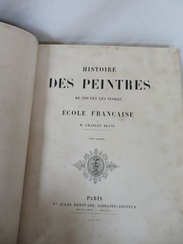 null "L'Histoire des peintres", Librairie Renouard, 1876. 6 volumes. (quelques r...