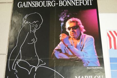 null Lotcomprenant une affiche "Gainsbourg Bonnefoit, Lutétia, 3-13 Avril 1991" (traces...