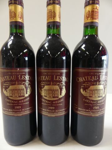null 3 bouteilles de Château Lestage Cru Bourgeois de Listrac 1989