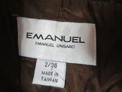 null EMMANUEL UNGARO Tailleur jupe en coton et rayon .T.36 ( taille petit).TBE