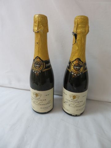 null 2 demi-bouteilles de champagne A.R. Lenoble, 1961 (B)