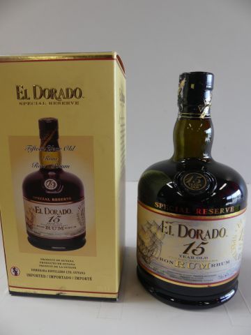 null 1 bouteille de Rhum Ambré El Dorado 15 ans d'âge Old dans son coffret Spécial...