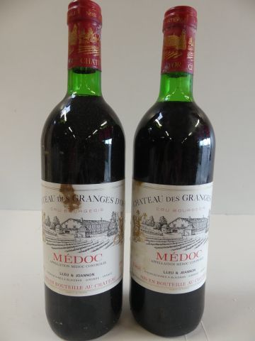 null 2 bouteilles de Château des Granges d'Or, Cru Bourgeois, Médoc, 1988