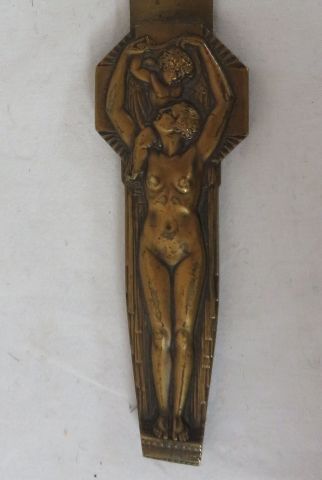 null Lucien BAZOR Coupe-papier en bronze. Daté 1928. Long.: 25 cm