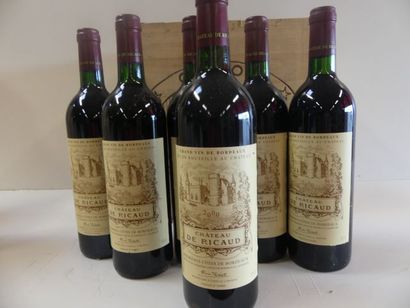 null 6 bouteilles de Château Ricaud Grand Millésime 2000