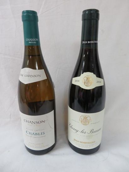 null Lot de 2 bouteilles : 1 de Chablis domaine Chanson 2006 et 1 de Beaune Chorey-les-Beaune...