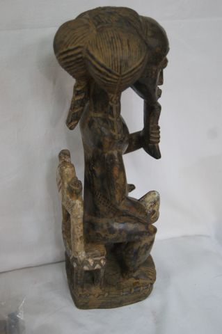 null COTE D'IVOIRE Sculpture baoulé en bois, figurant un homme. Haut.: 34 cm