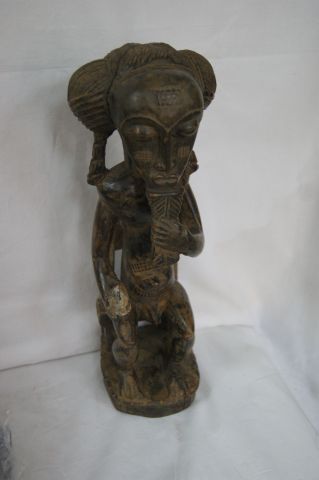 null COTE D'IVOIRE Sculpture baoulé en bois, figurant un homme. Haut.: 34 cm