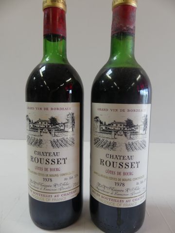null 2 bouteilles de Château Rousset Côtes de Bourg Récoltant 1978