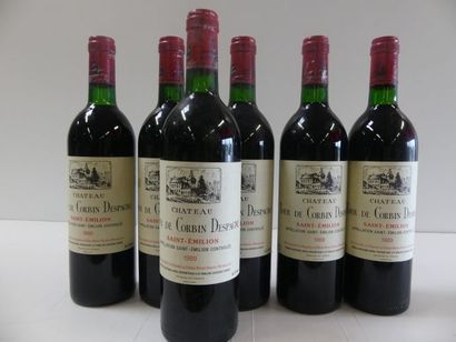 null 6 bouteilles de Château Tour Corbin D'Espagne St Emilion 1989