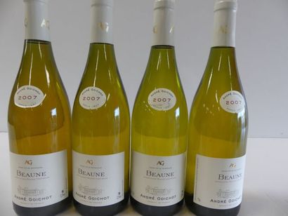 null 4 bouteilles de Bourgogne Beaune Blanc, André Goichot, 2007