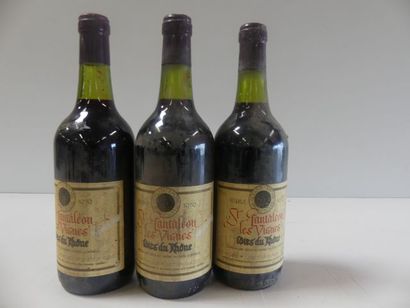 null 3 bouteilles de Côtes du Rhône, St Pantaléon les Vignes, la Réserve, 1979