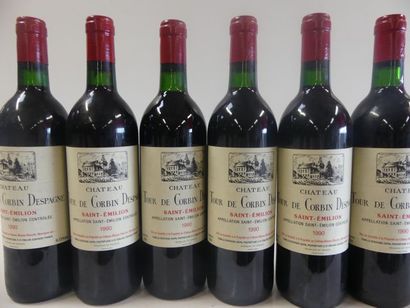 null 6 bouteilles de Château Tour Corbin d'Espagne Récoltant Bouteilles parfaites...
