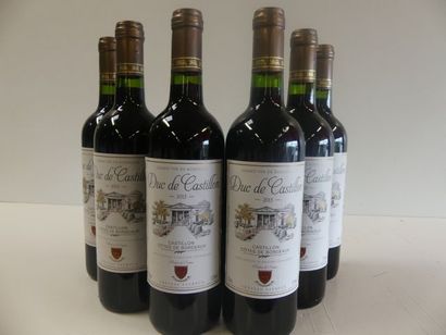 null 6 bouteilles de Côtes de Castillon Château Fauroux le Duc de Castillon 2015