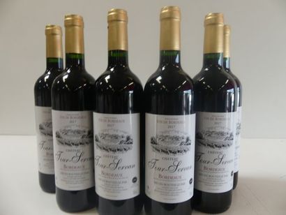 null 6 bouteilles de Château Tour Servan Bordeaux Jean Galand 2017